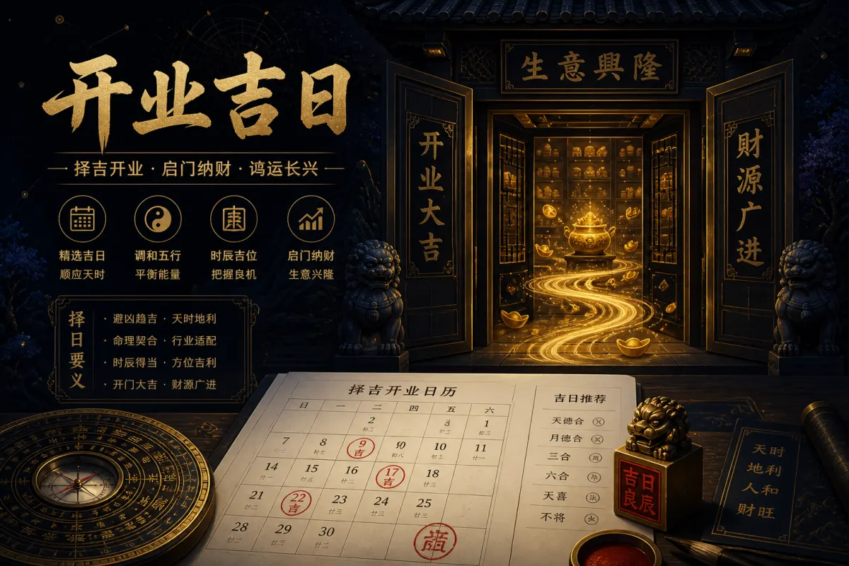 Business opening date selection illustration for launch timing