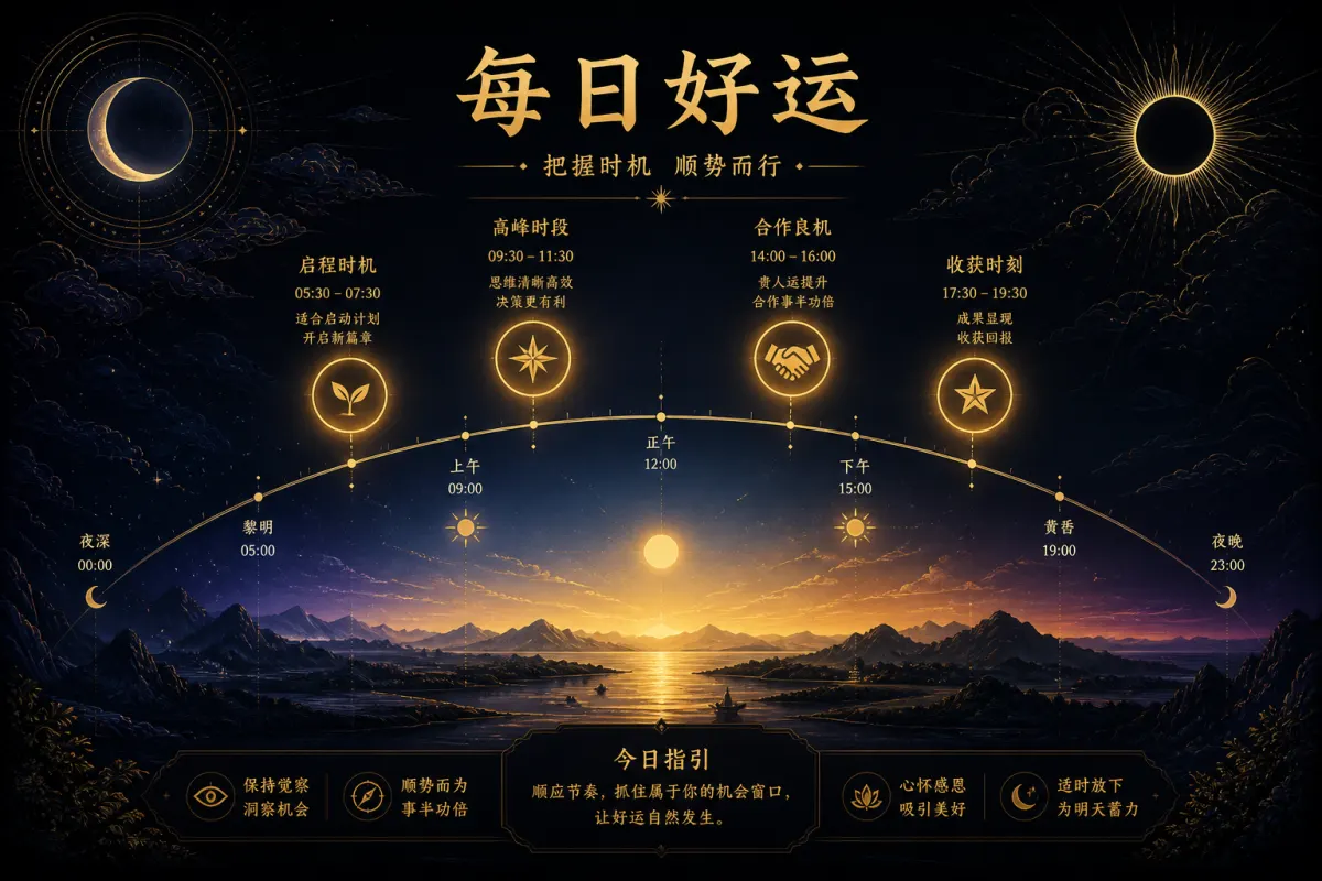 每日好运怎么看示意图,晨昏节律中捕捉当日机遇窗口